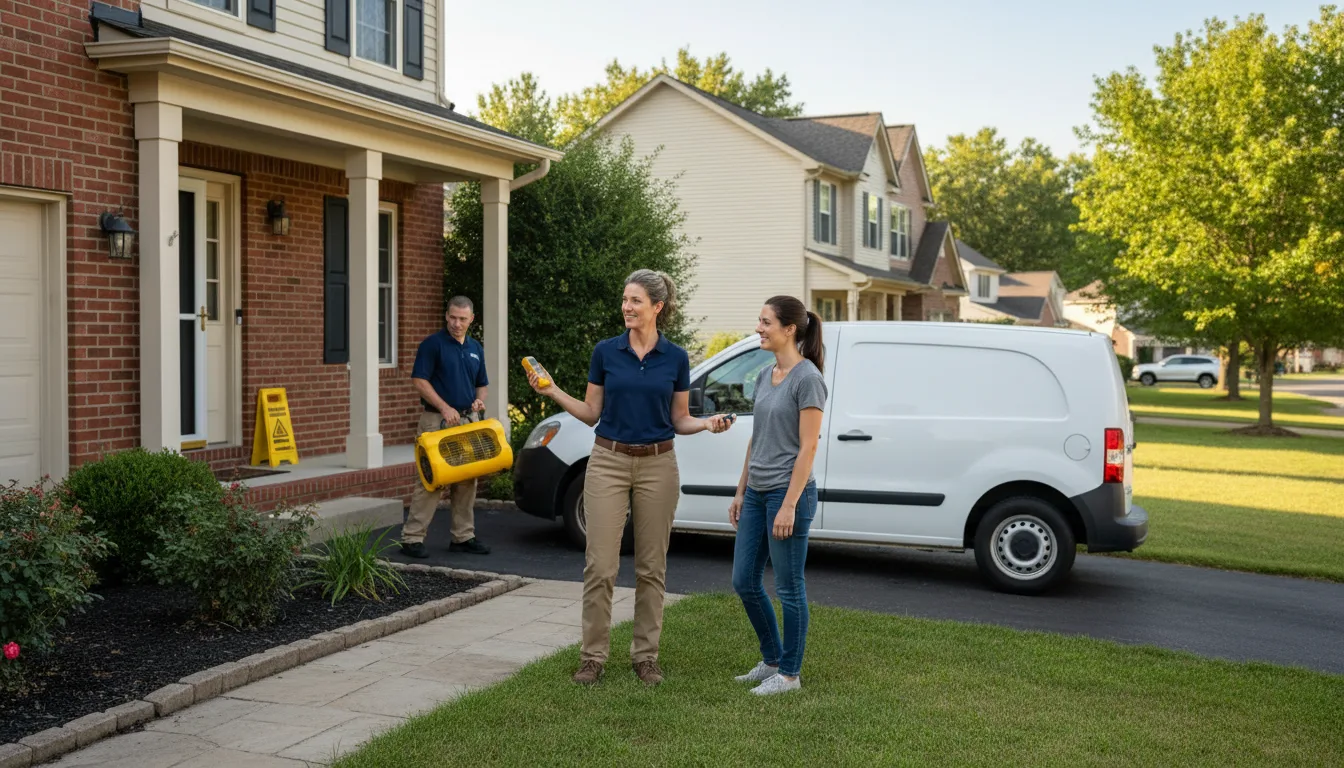 Residential water damage restoration in Linn, MO
